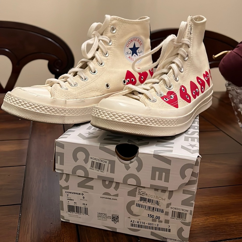 Converse Play Comme des Garçons size 9